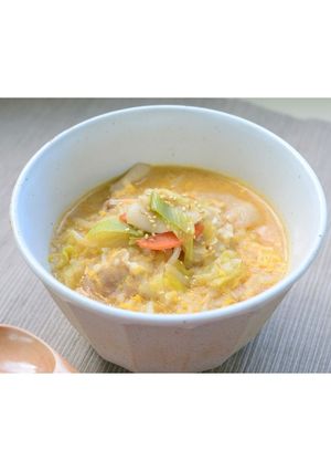 やる気30％で クッパ風ピリ辛味噌雑炊-レシピのメイン写真