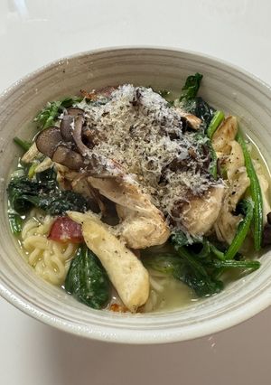 黒舞茸とパルミジャーノの塩ラーメン-レシピのメイン写真