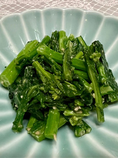 かき菜と玄米甘酒とスリ胡麻の和え物-レシピのメイン写真