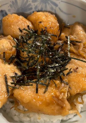 簡単❣️鶏むね肉のにんにくポン酢丼-レシピのメイン写真