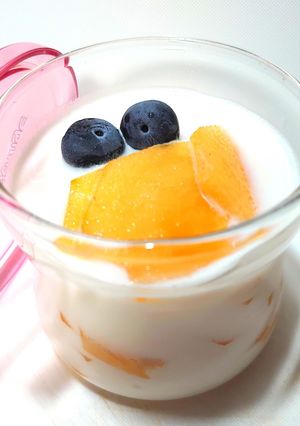 美味しい！♬柿のココナッツミルクゼリー♬-レシピのメイン写真