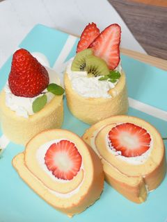 いちごの米粉ロールケーキ-レシピのメイン写真