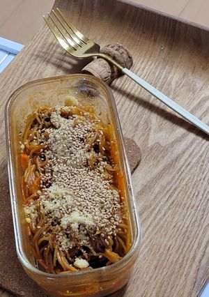 レンチンdeずぼらパスタ 具無ナポリタン-レシピのメイン写真