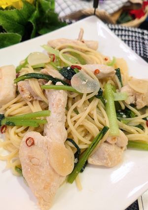 味付け鶏肉のペペロンチーノ-レシピのメイン写真