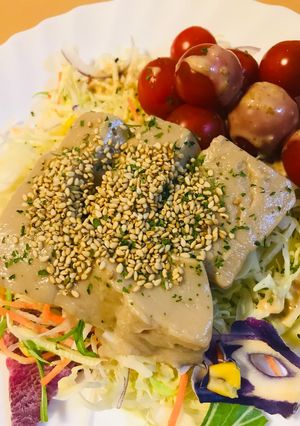 胡麻豆腐の胡麻かけサラダ-レシピのメイン写真