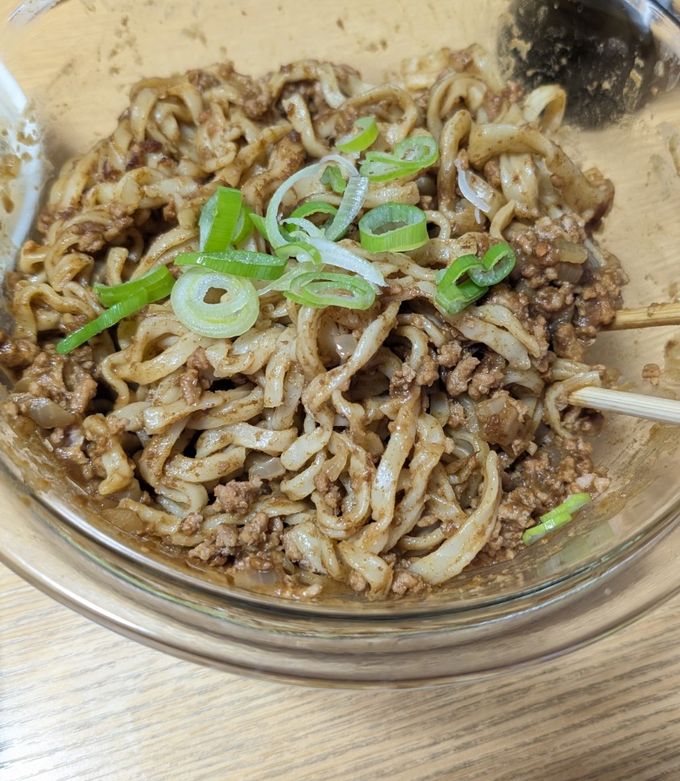 レンジで簡単！汁無しカレーうどん-レシピのメイン写真