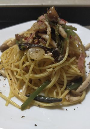 山菜の和風パスタ-レシピのメイン写真