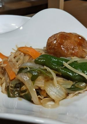 野菜マシ）市販品あんかけ肉団子-レシピのメイン写真