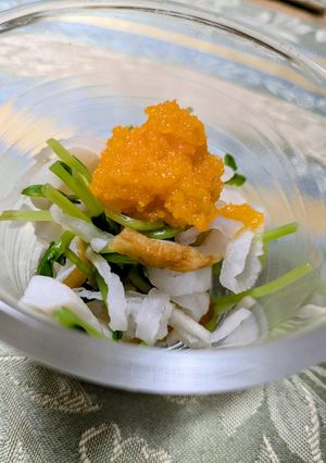 切り干し＆豆苗♪にんじんドレッシングで-レシピのメイン写真