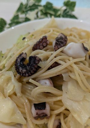 フライパン1つ！たことキャベツのパスタ-レシピのメイン写真