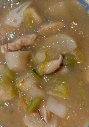 野菜タップリの梅トロロスープ-レシピのメイン写真