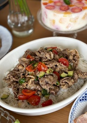 簡単おもてなし料理！牛肉マリネごはん-レシピのメイン写真
