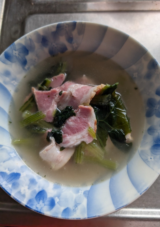 簡単★ベーコンとほうれん草の白だしスープ-レシピのメイン写真