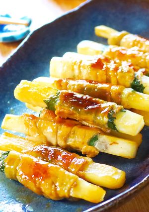 サクうま♡長芋と大葉の肉巻き-レシピのメイン写真