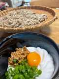 納豆好きの！メレンゲと納豆のつけ蕎麦♫