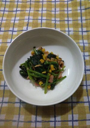 ほうれん草とベーコンのバターソテー-レシピのメイン写真