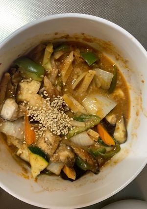 肉無チクワクリーミーオイピリ辛味野菜炒め-レシピのメイン写真
