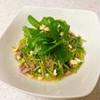 三つ葉と粗挽きひき肉のエスニック炒め