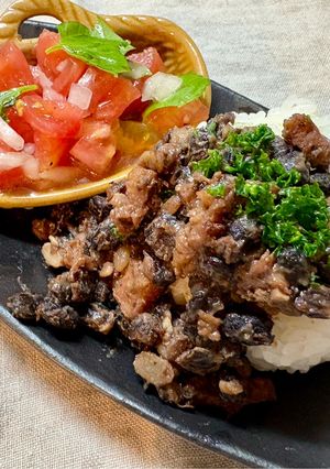 黒インゲン豆と焼き豚を使ったブラジル風ご飯-レシピのメイン写真