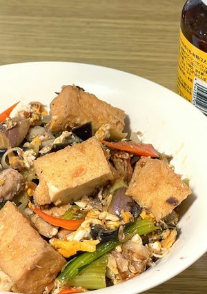 簡単！タイ風、豆腐とサバ缶野菜炒め🇹🇭😋-レシピのメイン写真