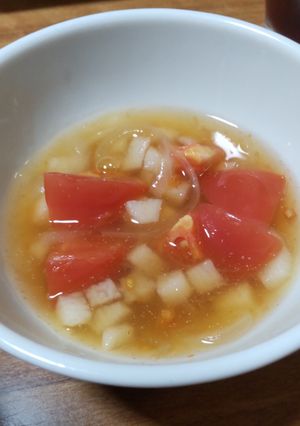 トマトと長芋の夏熱スープ-レシピのメイン写真