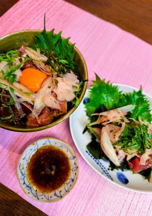 生カツオの漬けと漬け丼-レシピのメイン写真