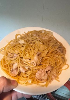かんたん！豚バラとキャベツのワンパンパスタ-レシピのメイン写真