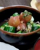 蛇腹きゅうりとミニトマトのマリネ