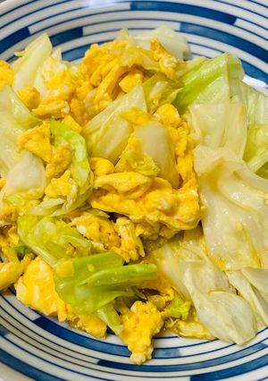 給料日前の救世主！キャベツと卵の炒め物-レシピのメイン写真