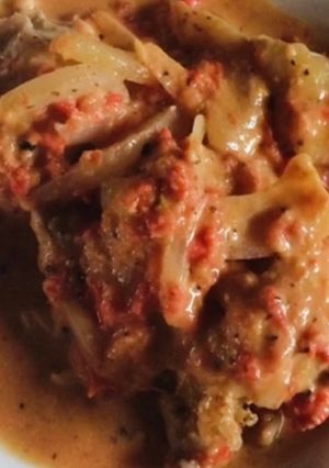 【糖質制限】チキントマトクリーム煮-レシピのメイン写真