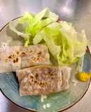 ライスペーパーで簡単☆納豆焼き春巻き