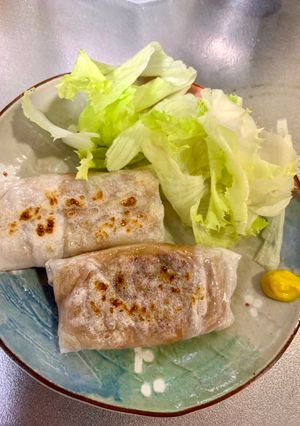 ライスペーパーで簡単☆納豆焼き春巻き-レシピのメイン写真
