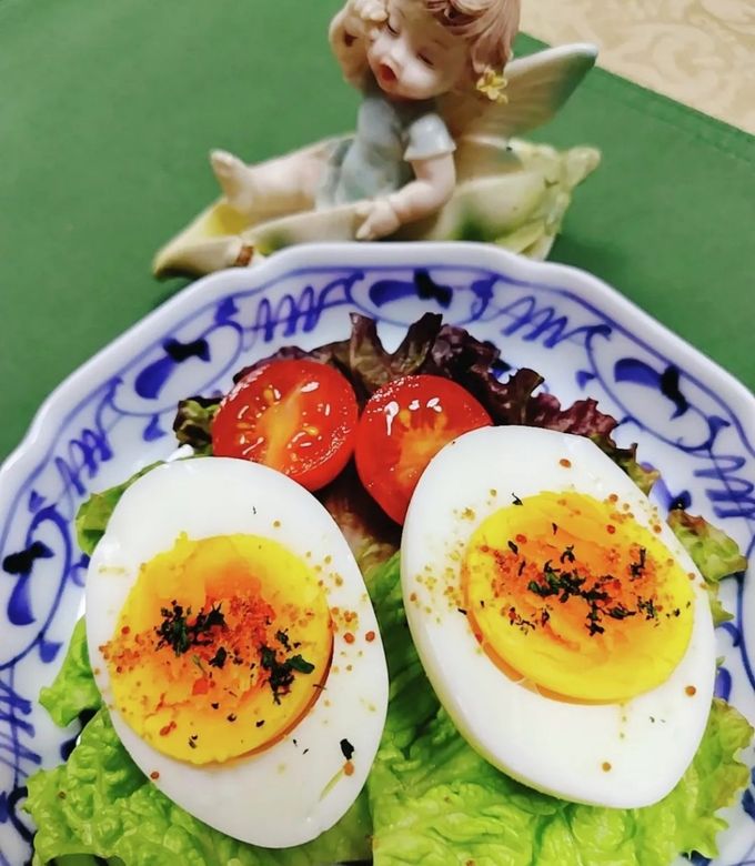 ☆茹で卵に韓国ダシダかけただけ♫美味-レシピのメイン写真