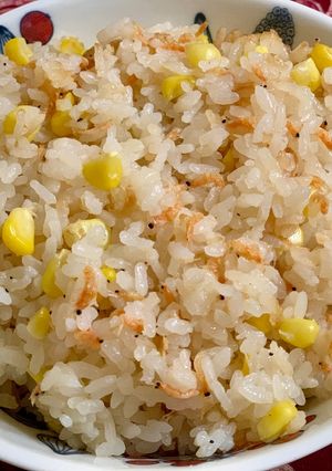 とうもろこしとアミエビの炊き込みご飯-レシピのメイン写真