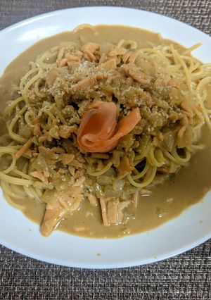スモークサーモンのカレーパスタ-レシピのメイン写真