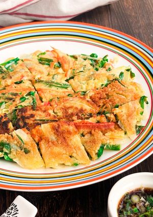 お店風カリカリ食感！カニカマ野菜たっぷりチヂミ-レシピのメイン写真