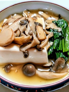 簡単!豆腐とほうれん草のきのこあんかけ-レシピのメイン写真