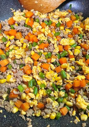 4食そぼろ丼の具-レシピのメイン写真