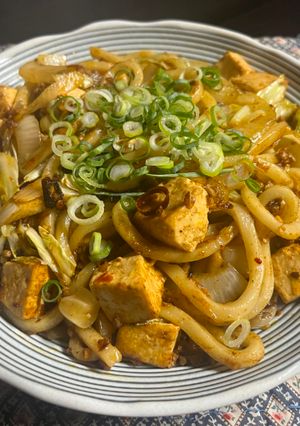 麻婆豆腐焼きうどん-レシピのメイン写真
