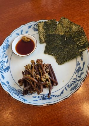 わらびのお刺身海苔に巻いて-レシピのメイン写真