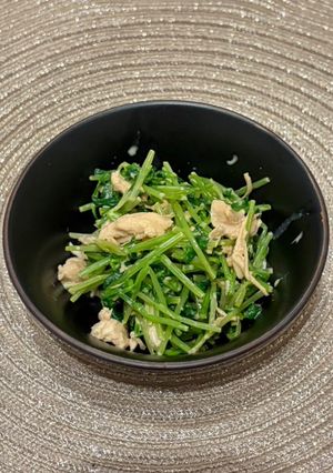 豆苗とささみのわさびサラダ-レシピのメイン写真