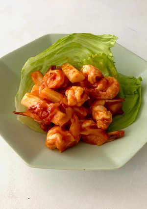 レンジでえびケチャップ炒め-レシピのメイン写真