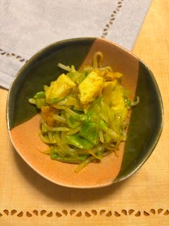 三浦市産キャベツともやしのカレー炒め-レシピのメイン写真