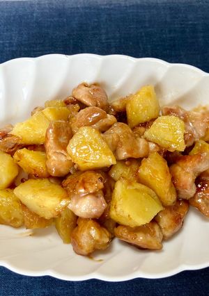 鶏と焼き芋の甘辛炒め-レシピのメイン写真