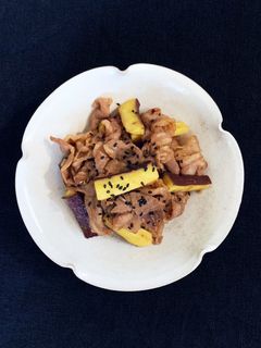 サツマイモと牛肉オイスター炒め-レシピのメイン写真