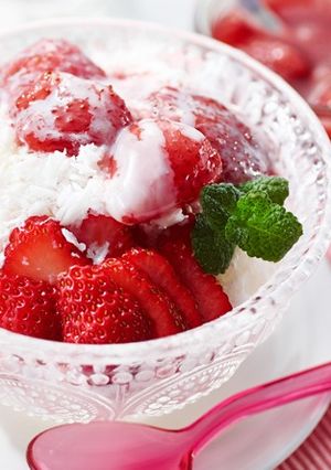 ストロベリーミルク氷-レシピのメイン写真