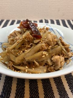 豚こま肉と牛蒡の炒め煮-レシピのメイン写真