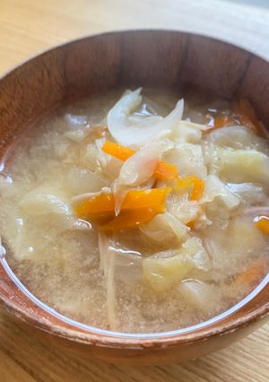 野菜のうまみたっぷり！重ね煮のお味噌汁-レシピのメイン写真