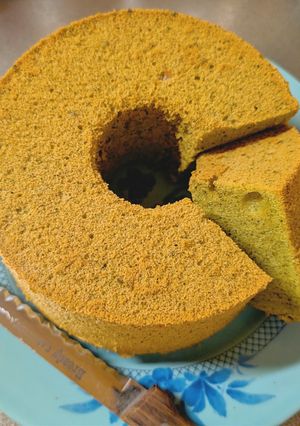 甘さひかえめ和風抹茶のシフォンケーキ-レシピのメイン写真