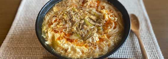 そうめんで酸辣湯麺